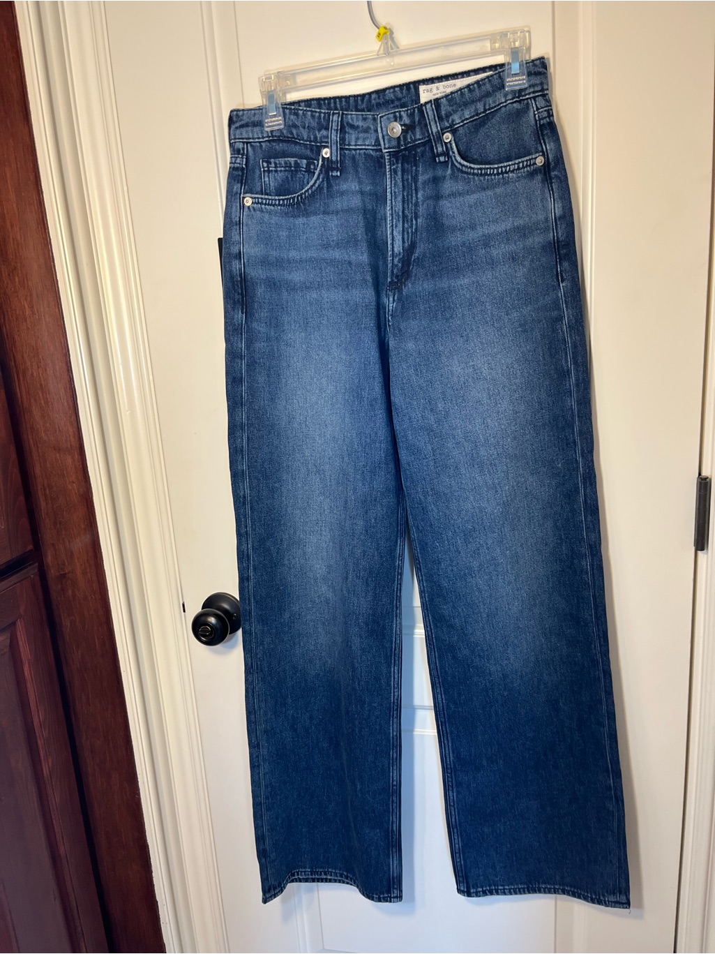 Rag And Bone Classic High-Rise Wide Leg Blue Jeans